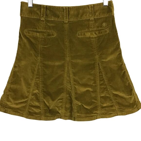 Athleta Whenever Cord Skirt Velvet Old Gold Mustard A Line Corduroy Mini Skirt 0 - Picture 6 of 12
